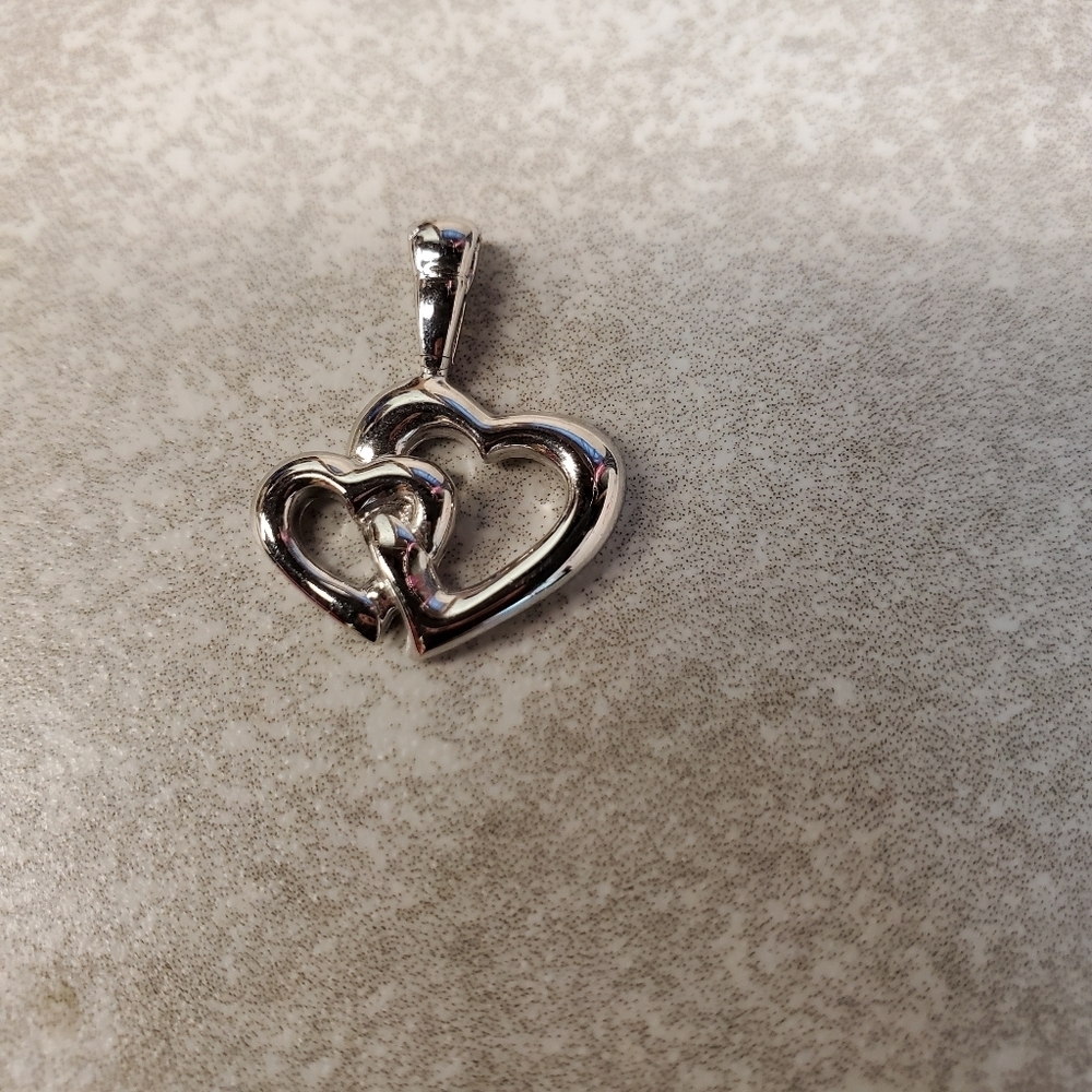 💕📿 Silver hearts necklace pendant